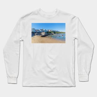 Tenby Harbour Beach, Pembrokeshire Long Sleeve T-Shirt